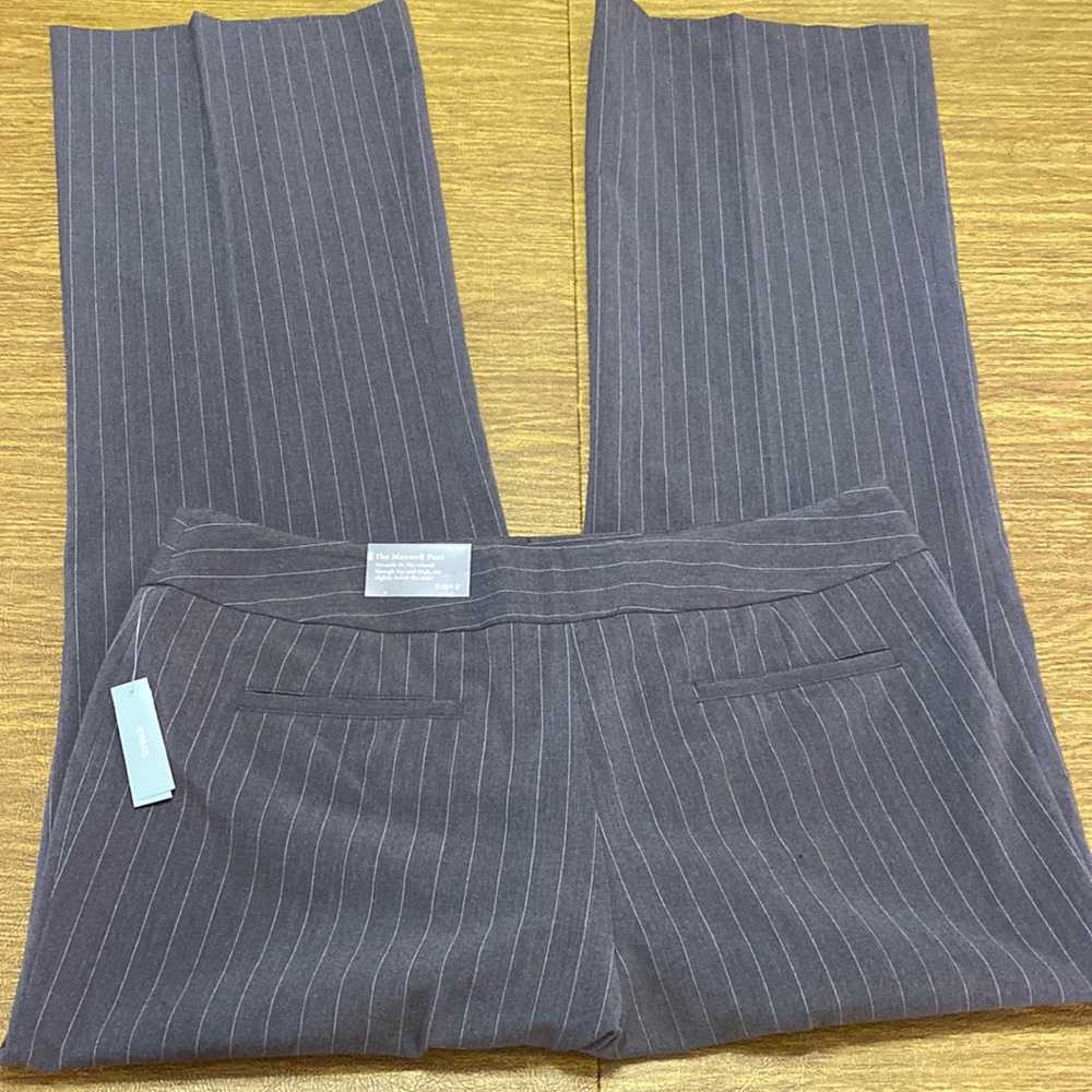 NWT Apt. 9 Gray Pinstripe Maxwell Style Stretch Size 12 Slacks Pants Trousers